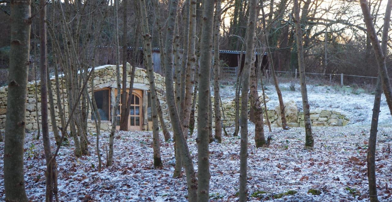 Maison Terre Les Cabanes De Fallot - Sauna Bain-Froid Piscine Naturelle L'isle-Bouzon Экстерьер фото