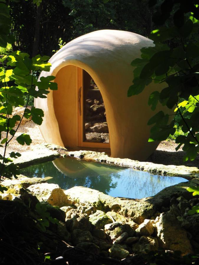 Maison Terre Les Cabanes De Fallot - Sauna Bain-Froid Piscine Naturelle L'isle-Bouzon Экстерьер фото